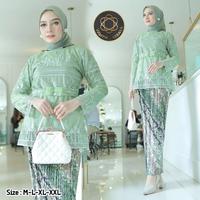 Gambar set kebaya brukat premium/fashion wanita/kebaya lengan panjang - kuning lemon, M dari grosir kebaya002 undefined 2 Tokopedia