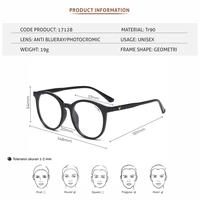 Gambar La Chapella Kacamata Minus Anti Radiasi TR-90 Bulat Unisex 17128 - Black , Frame Only dari La Chapella Eyewear undefined 5 Tokopedia