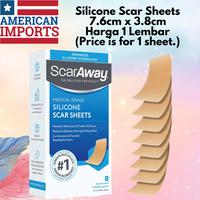Gambar ScarAway Silicone Scar Treatment Sheets - 1 Lembar 1.5" x 3" dari American Import undefined 1 Tokopedia