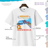 Gambar KAOSUNIQUE T-Shirt Merauke Papua - Unisex Katun Combed 20s Sablon DTG - Putih, 4XL dari Kaos Unique undefined 1 Tokopedia