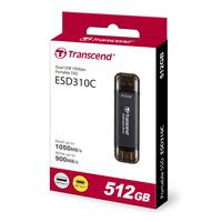 Gambar SSD External Type C + A Transcend ESD310 ESD310C 256GB 512GB 1TB Black - 512GB-SILVER dari OC Tech undefined 5 Tokopedia