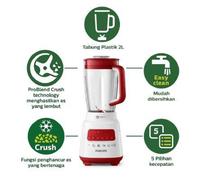 Gambar Philips Blender 5000 Series 2L Plastic - Red HR2221/40 dari OborBaru undefined 3 Tokopedia