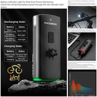 Gambar ROCKBROS RHL3000D Lampu Barfly Sepeda RHL 3000 LM Bike Light Powerbank dari Wof Premium undefined 4 Tokopedia