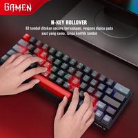 Gambar Gamen Titan V / 5 Wired Gaming Keyboard 60% Mechanical Garansi Resmi - white gold dari Keynic Official Store undefined 3 Tokopedia