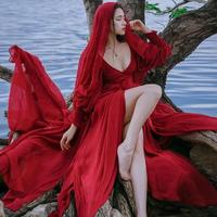 Gambar ALOHA red long dress long sleeve woman premium / korean summer dress / beachwear bali / dress prewedding wanita / gaun pantai wanita / bohemian dress / vintage dress / maxi dress / casual dress / dress prewedd / party dress / dress bali - L dari SEXY8 Official Store Jakarta undefined 3 Tokopedia