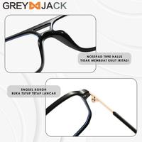Gambar Grey Jack Kacamata Antiradiasi Blueray Model Aviator Kotak TR90 260 - BLACK TP, (-) BLUERAY dari Grey Jack Eyewear undefined 2 Tokopedia