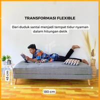 Gambar [ JAMINAN TERMURAH ] Sofa Bed sofa Minimalis Ruang Tamu - Black dari Pt. Rahayu Muda undefined 2 Tokopedia