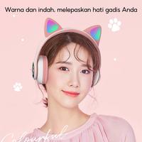 Gambar Lipat LED Cat Ear Bluetooth Headphone Dengan Mic HiFi Stereo Wireless Headphone Gaming Headset Cute Handset Bluetooth Henset Bloetooth Hedset - Merah Muda dari uytopia undefined 3 Tokopedia