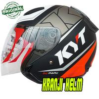 Gambar Helm half face kyt dj maru #17 matt red fluo original sni single visor - M dari KRANJI HELM undefined 1 Tokopedia