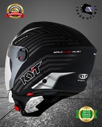 Gambar HELM HALF FACE KYT D-CITY LUCENT MATT BLACK SILVER - M dari Hensa Store_NEW undefined 2 Tokopedia