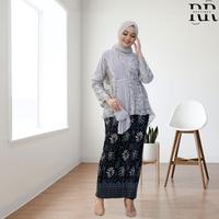 Gambar AS Kebaya Wanita Modern Warna Abu Misty Set Kebaya Wisuda Terbaru - NAVY, SET XL dari Bella store127 undefined 2 Tokopedia