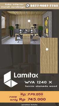 Gambar HPL LAMITAK 122 CM X 244 CM ORI WYA1240X TANNIA ALAMEDA WOOD dari Toko Interior Murah Surabaya undefined 1 Tokopedia