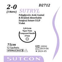 Gambar BENANG JAHIT MEDIS SUTCON SUTRYL, 2-0 , 1/2 CIRCLE TAPER POINT, 75 cm dari RAHARJA MEDIKA undefined 1 Tokopedia