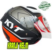 Gambar Helm half face kyt dj maru #17 matt red fluo original sni single visor - M dari KRANJI HELM undefined 2 Tokopedia