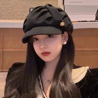 Gambar Topi Baret Beret Oktagonal Retro Korea Import - Cokelat dari Clover Kids Shop undefined 1 Tokopedia