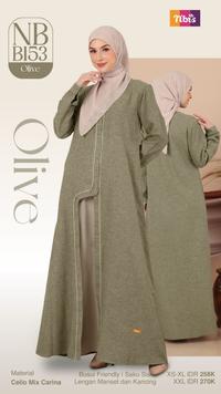 Gambar Gamis Nibras NB B153 - Maroon, XS dari Ceritahijab id undefined 4 Tokopedia