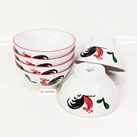 Gambar Mangkok Kaki Besar  Keramik Bakso Soto Motif Ayam Jago 13,8cm - 6Pc dari YOSA STORE 23 undefined 3 Tokopedia