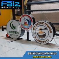 Gambar neon box bulat 2 sisi 30cm dari Faiz Adv undefined 4 Tokopedia