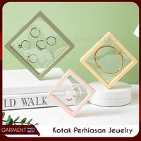 Gambar Kotak Penyimpanan Perhiasan Transparan Anti Debu Box Kalung Cincin - KECIL, PUTIH dari GarmentMarts undefined 1 Tokopedia