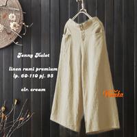 Gambar Celana Kulot Wanita Panjang Linen Rami Premium Pinggang 60-110|Jeny - Coffee dari Shabhicollection undefined 2 Tokopedia
