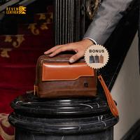 Gambar Handbag Clutch Pria Kulit Sapi Asli Reven Benjamin Tas Tangan Cowok - Cokelat dari Reven Leather Official Shop undefined 1 Tokopedia