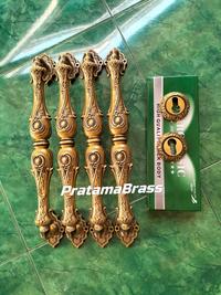 Gambar 4 pcs - Kunci Pintu Rumah / Handle Pintu Kuningan Motif Telpon 38 cm dari PRATAMA BRASS undefined 1 Tokopedia