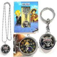 Gambar 2 in 1 Jam Kalung One Piece Logo Anime + Gantungan Jam watch keychain dari Anime Murah undefined 1 Tokopedia