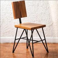 Gambar Kursi Minimalis Kayu Solid Rangka Besi Model Bangku Retro Modern dari geraimebel undefined 1 Tokopedia