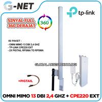 Gambar Antena Wifi Omni Mimo 13 dBi 2.4 Ghz 360 & TP Link CPE220 EXT 300 Mbps dari GLOBAL AKSES TEKNOLOGI_NEW undefined 2 Tokopedia
