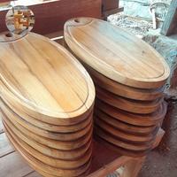 Gambar Cutting board bulat D30&cutting board oval 40x21 - dengan grafir dari cucu emaaa undefined 2 Tokopedia