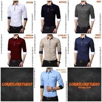 Gambar Hem Cowok SURABAYA Bordir Pjg Kemko Baju Muslim Yaman COKLAT SUSU - 5XL, BIRU TUA dari CORATCORETUDIO FASHION undefined 3 Tokopedia