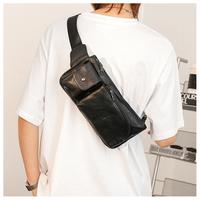 Gambar Tas Selempang Slempang Pria Kulit Waterproof XO (ada bolongan mp3) - Hitam dari variannet undefined 3 Tokopedia