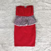 Gambar Mini Dress Strapless Bodycon Import Premium Club Party Korean Style Terbaru Kekinian Sexy | Gaun Pendek Ketat Pesta Dugem Bangkok Backless Fit Body Seksi | Baju Penyanyi Artis Lc Biduan Dangdut Panggung Leopard Merah Cantik Elegan Lucu Slim Beach Outfit - Merah dari Milae Cloth undefined 3 Tokopedia