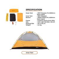 Gambar TENDA CAMPING ULTRALIGHT BESSPORT BASSIC 2P FRAME ALLOY dari RISKIA SWASTAMITHA ARUNA undefined 2 Tokopedia