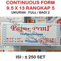Gambar Continuous Form Merk Paper Print 9.5 x 13/2 // 13 Rangkap 4 - Belah Dua dari Laba Laba Stationary undefined 1 Tokopedia