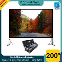 Gambar Fastfold Screen Proyektor 200 inch Rasio 4:3 ( 4 x 3 Meter) dari Fahri Sukses Komputer undefined 2 Tokopedia