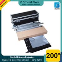 Gambar Fastfold Screen Proyektor 200 inch Rasio 4:3 ( 4 x 3 Meter) dari Fahri Sukses Komputer undefined 3 Tokopedia