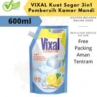 Gambar Vixal Kuat Segar Lemon Pembersih Kamar Mandi Pouch 600 ml dari Asisten belanja Tokopedia undefined 1 Tokopedia