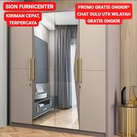 Gambar lemari pakaian 4pintu / lemari pakaian 2 meter / lemari pakaian besar dari Sion furnicenter undefined 1 Tokopedia