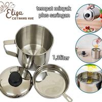 Gambar wadah saringan minyak / oil pot / tempat saringan minyak jelantah 1,3L dari ELISA STORE JKT 99 undefined 1 Tokopedia