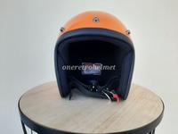 Gambar helm slim head orange dari Oneretrohelmet24 undefined 2 Tokopedia