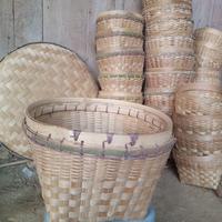 Gambar Tenggok bambu sedang/bakul bambu sedang/dunak bambu berkualitas ± 26 c dari DUNAK BAMBU STORE undefined 2 Tokopedia