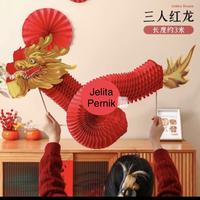 Gambar Dekorasi naga imlek, mainan tangan naga - Merah dari JELITA PERNIK undefined 2 Tokopedia