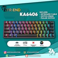 Gambar ZIFRIEND KA6406 Mechanical Keyboard 63 Key RGB Backlit - Hitam, Red Switch dari zetagamingstore undefined 1 Tokopedia