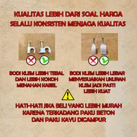Gambar KLEM KABEL LISTRIK PLASTIK PUTIH PAKU BETON ASLI UKURAN NO 6 7 8 9 10 12 14 17 19 22 MM - 9mm dari NaGo Store undefined 2 Tokopedia