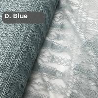 Gambar Kain Brokat Tile Salur Chantily Motif Relic Sultan Kain Kebaya Brokat - Maroon dari Biru Tua Textile undefined 4 Tokopedia
