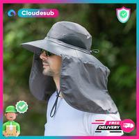 Gambar Topi Mancing Camping Berkebun Lebar Jepang Anti Panas Waterproof - Dark Gray dari cloudesub.id undefined 1 Tokopedia
