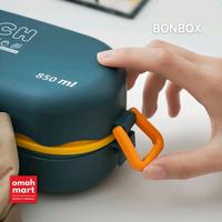 Gambar Lunch Box Kotak Makan Susun Anti Tumpah BONBOX Microwaveable 850ml - matcha green dari omahmart bandung undefined 5 Tokopedia