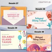 Gambar BIRTHDAY CARD KARTU ULANG TAHUN - 1-4 dari CRAFTIVY.ID undefined 3 Tokopedia