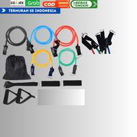 Gambar Resistance Band Set 11 In 1 Alat Fitnes Portable Workout Gym Home - MODEL A 120CM dari tokogrosirboby undefined 1 Tokopedia